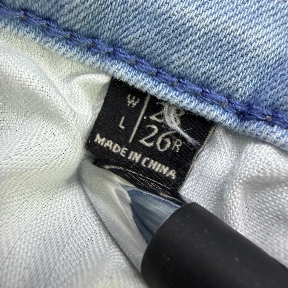 Abercrombie & Fitch Mid Rise Super Skinny Ankle Jeans Womens 28 Light Wash